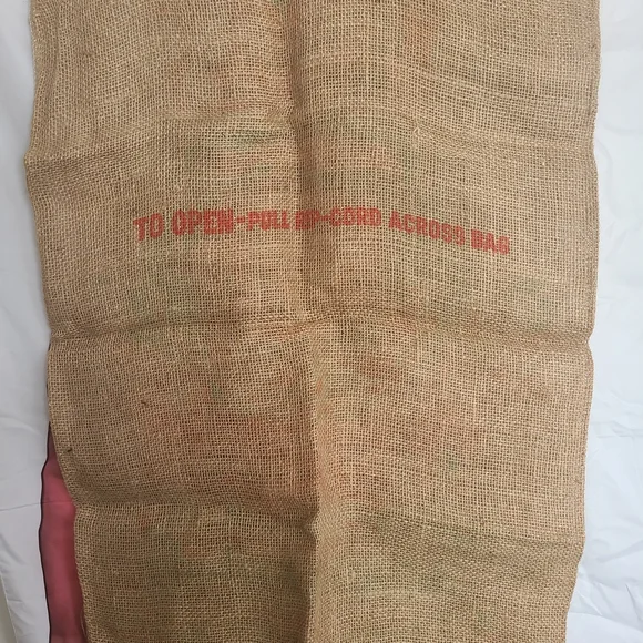 Agri-Empire Red Rose Brand Vintage Jute Advertising Feed Sack Potatoes - Picture 5 of 7